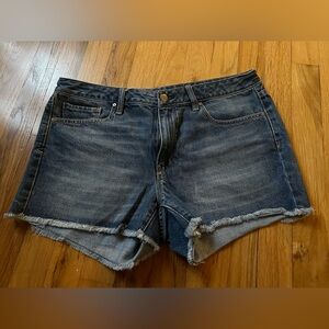 Blue denim shorts